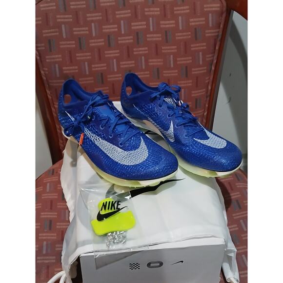 New Men's Sz 9 Nike Air Zoom Victory Eliud Kipchoge Blue Track Spikes CD4385-400 - Picture 2 of 11